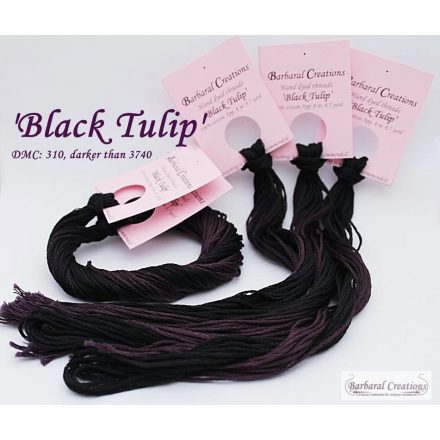 Hand dyed cotton thread - Black Tulip