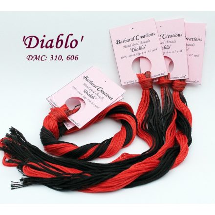 Hand dyed cotton thread - Diablo