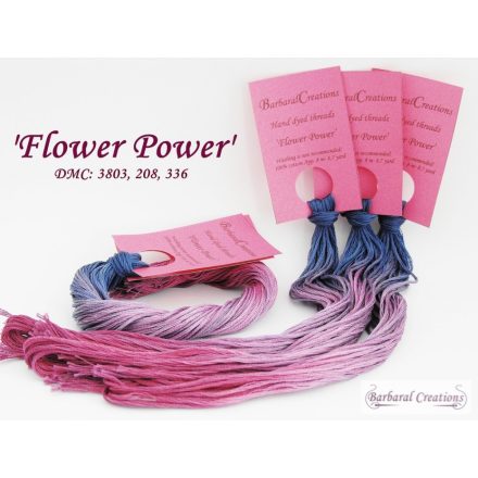 Hand dyed cotton thread - Flower Power