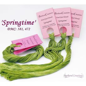 Hand dyed cotton thread - Springtime