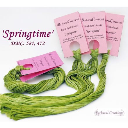 Hand dyed cotton thread - Springtime