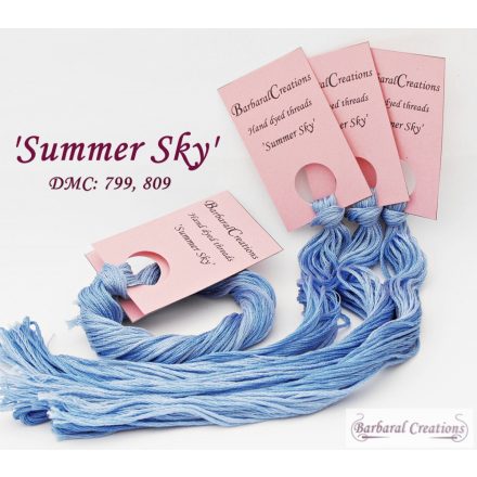 Hand dyed cotton thread - Summer Sky