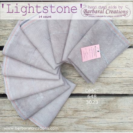 Hand dyed 14 count aida - Lightstone fat quarter