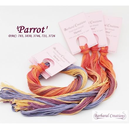 Hand dyed cotton thread - Parrot