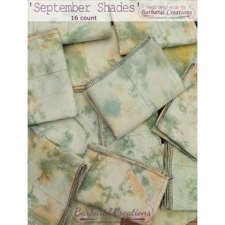 Hand dyed 16 count aida - September Shades fat quarter