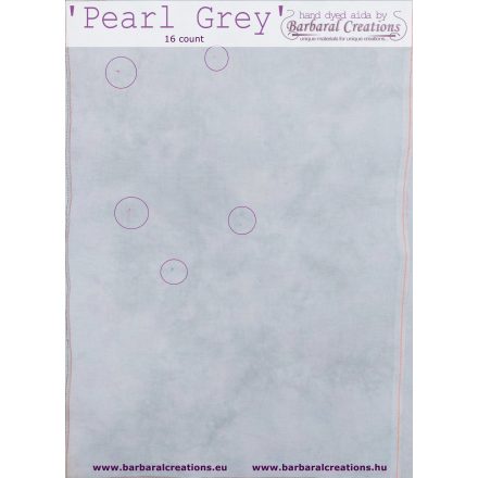 Hand dyed 16 count aida - Pearl Grey fat quarter