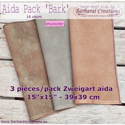 16 count OPALESCENT aida package - Bark