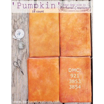 Hand dyed 18 count aida - Pumpkin fat quarter