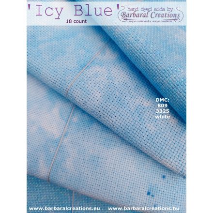 Hand dyed 18 count aida - Icy Blue fat quarter
