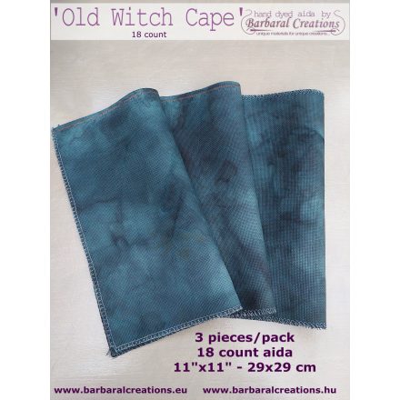 Hand dyed aida package 18 count - Old Witch Cape (3x11x11 inch - 3x29x29 cm)