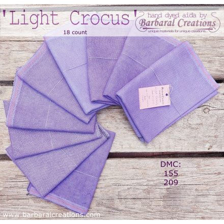 Hand dyed 18 count aida - Light Crocus