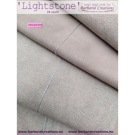 Hand dyed 18 count OPALESCENT aida - Lightstone fat quarter
