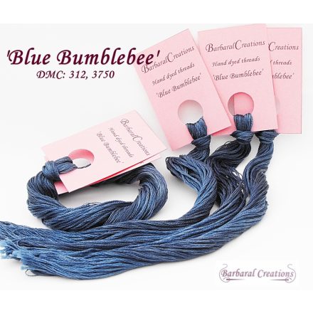 Hand dyed cotton thread - Blue Bumblebee