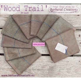 Hand dyed 20 count IRIDESCENT aida - Wood Trail fat quarter