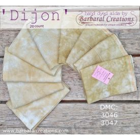 Hand dyed 20 count aida - Dijon fat quarter