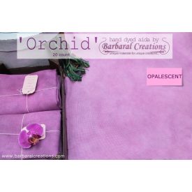 Hand dyed 20 count IRIDESCENT aida - Orchid fat quarter