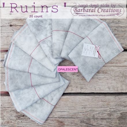 Hand dyed 20 count IRIDESCENT aida - Ruins