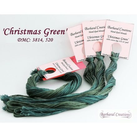Hand dyed cotton thread - Christmas Green