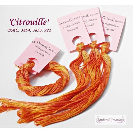 Hand dyed cotton thread - Citrouille