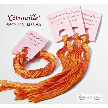 Hand dyed cotton thread - Citrouille