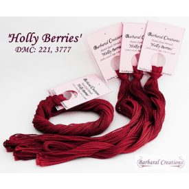 Hand dyed cotton thread - Holly Berries