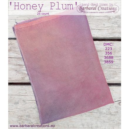 Hand dyed 25 count linen - Honey Plum