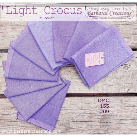 Hand dyed 25 count linen - Light Crocus fat quarter