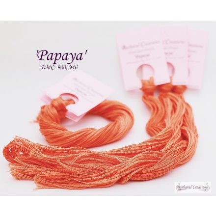 Hand dyed cotton thread - Papaya