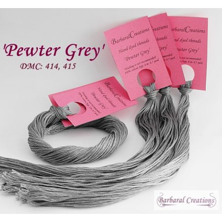 Hand dyed cotton thread - Pewter Grey
