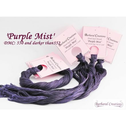 Hand dyed cotton thread - Purple Mist