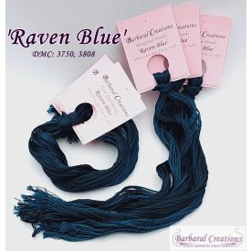Hand dyed cotton thread - Raven Blue