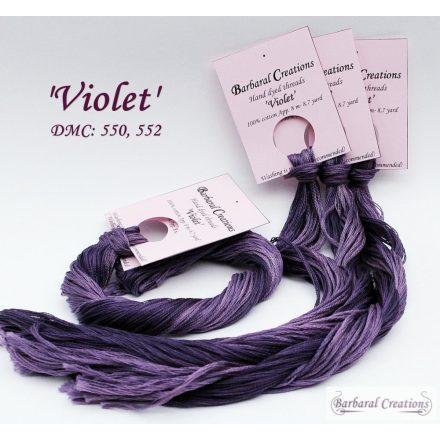 Hand dyed cotton thread - Violet