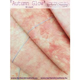 Hand dyed 36 count linen - Autumn Glow 27x21 inch 70x55 cm