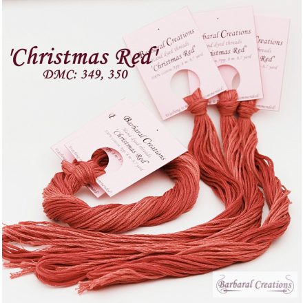 Hand dyed cotton thread - Christmas Red