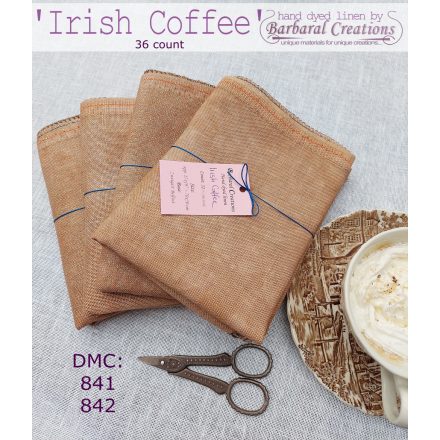 Hand dyed 36 count linen - Irish Coffee fat quarter