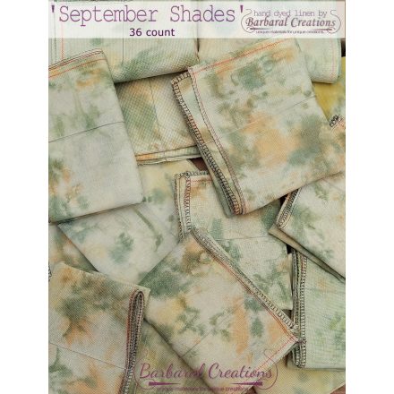 Hand dyed 36 count linen - September Shades fat quarter