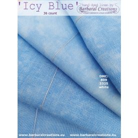 Hand dyed 36 count linen - Icy Blue fat quarter