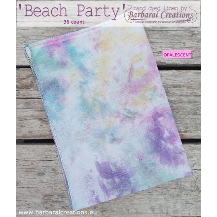 Hand dyed 36 count OPALESCENT linen - Beach Party