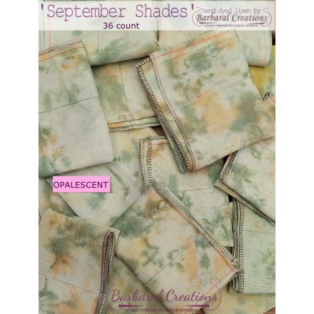 Hand dyed 36 count OPALESCENT linen - September Shades fat quarter