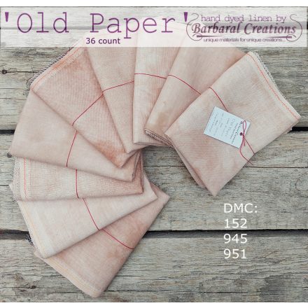 Hand dyed 36 count linen - Old Paper