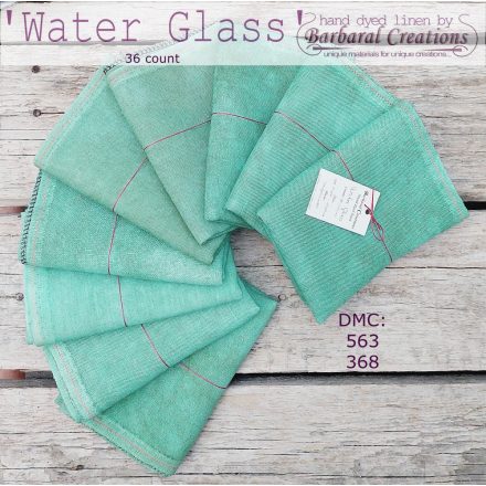 Hand dyed 36 count linen - Water Glass