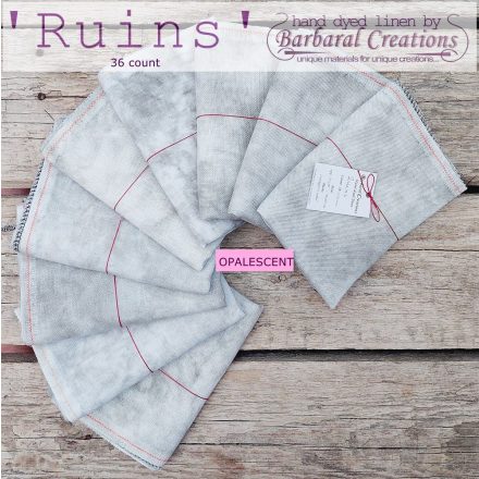 Hand dyed 36 count OPALESCENT linen - Ruins
