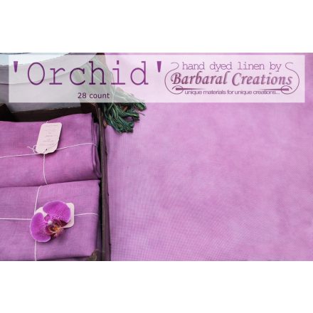 Hand dyed 28 count linen - Orchid fat quarter