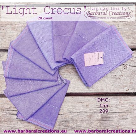 Hand dyed 28 count linen - Light Crocus fat quarter