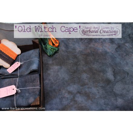 Hand dyed 28 count linen - Old Witch Cape fat quarter