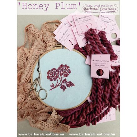 Hand dyed cotton perle 8 - Honey Plum