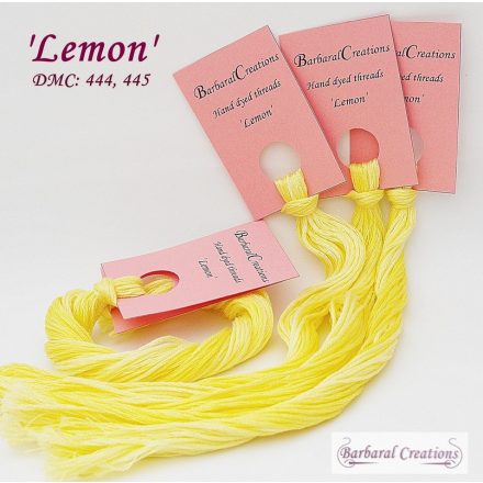 Hand dyed cotton thread - Lemon