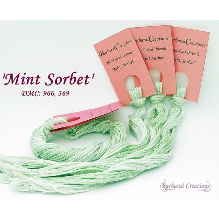 Hand dyed cotton thread - Mint Sorbet