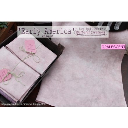 Hand dyed 28 count OPALESCENT linen - Early America fat quarter