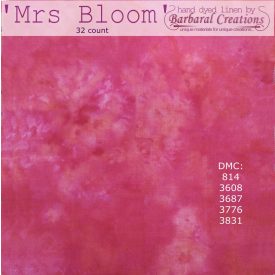 Hand dyed 32 count linen - Mrs Bloom fat quarter